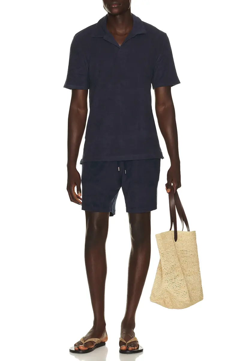 Frescobol Carioca Faustino Terry Cotton Blend Polo Short Sleeve | Thumbnail 3