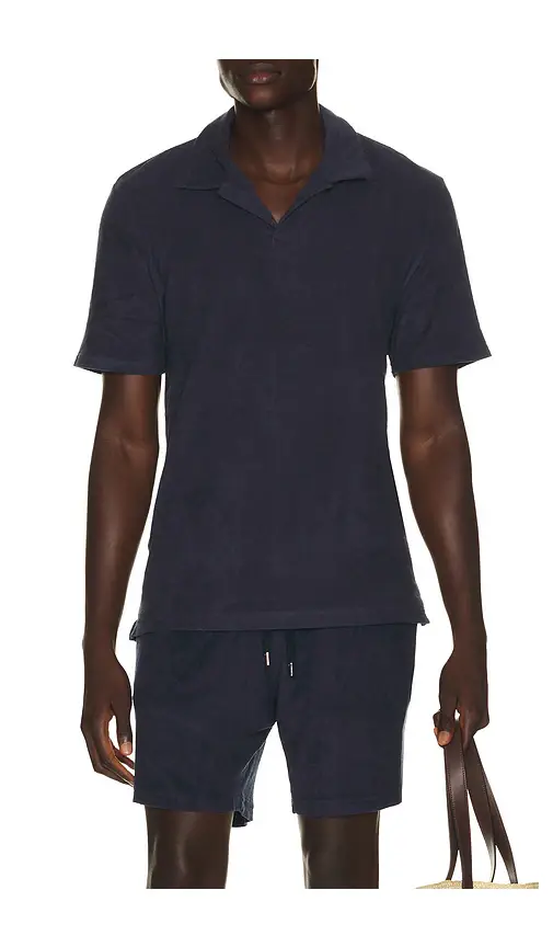Frescobol Carioca Faustino Terry Cotton Blend Polo Short Sleeve | Thumbnail 5