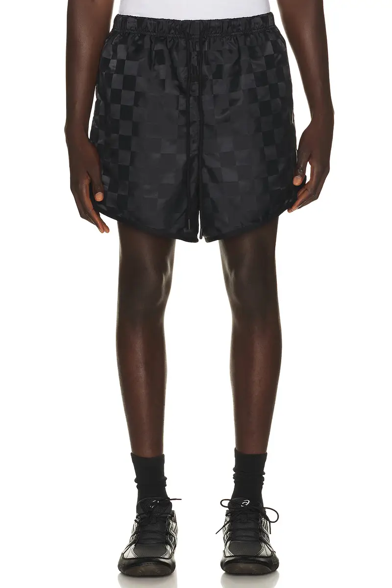 Fear of God ESSENTIALS Checkered Gym Short | Image 1 Fear of God ESSENTIALS Checkered Gym Short | Image 1