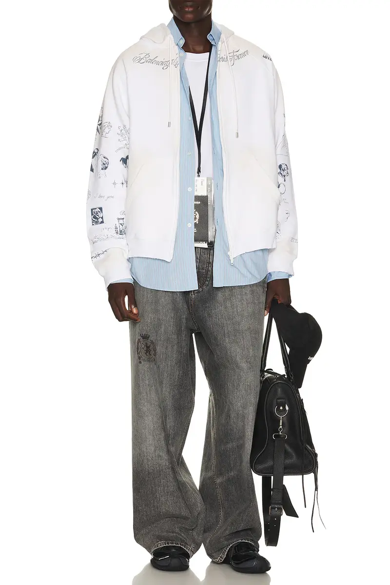 Balenciaga Raglan Zip Up Hoodie | Thumbnail 5