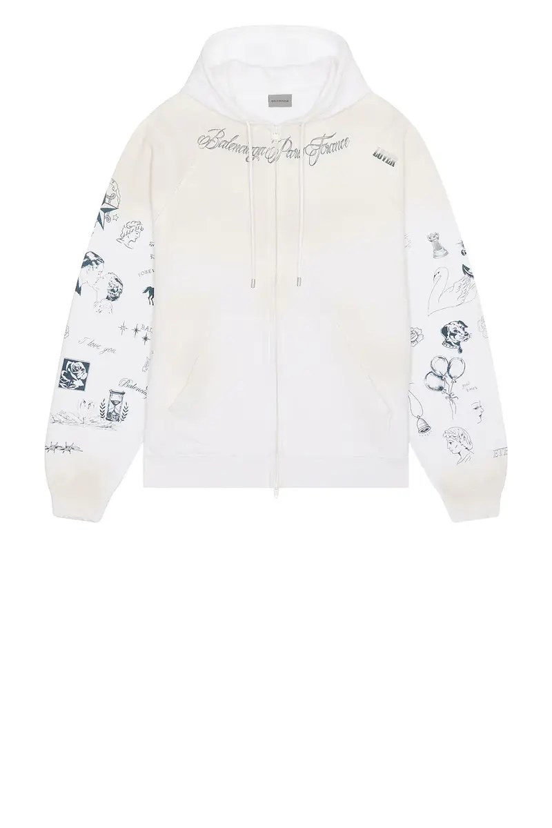 Balenciaga Raglan Zip Up Hoodie | Thumbnail 6
