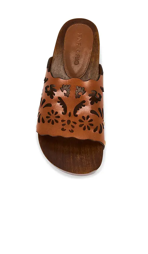 Farm Rio Lace Leather Clog | Thumbnail 4 Farm Rio Lace Leather Clog | Thumbnail 4