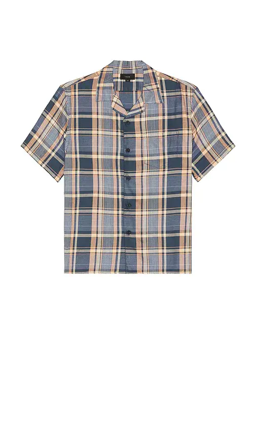 Vince Prine Plaid Cotton Blend Cabana Shirt | Thumbnail 4 Vince Prine Plaid Cotton Blend Cabana Shirt | Thumbnail 4
