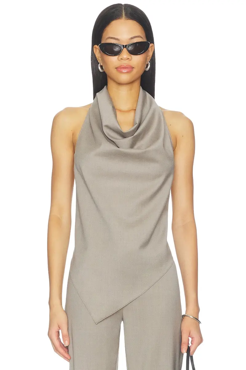 Wool Cowl Backless Top