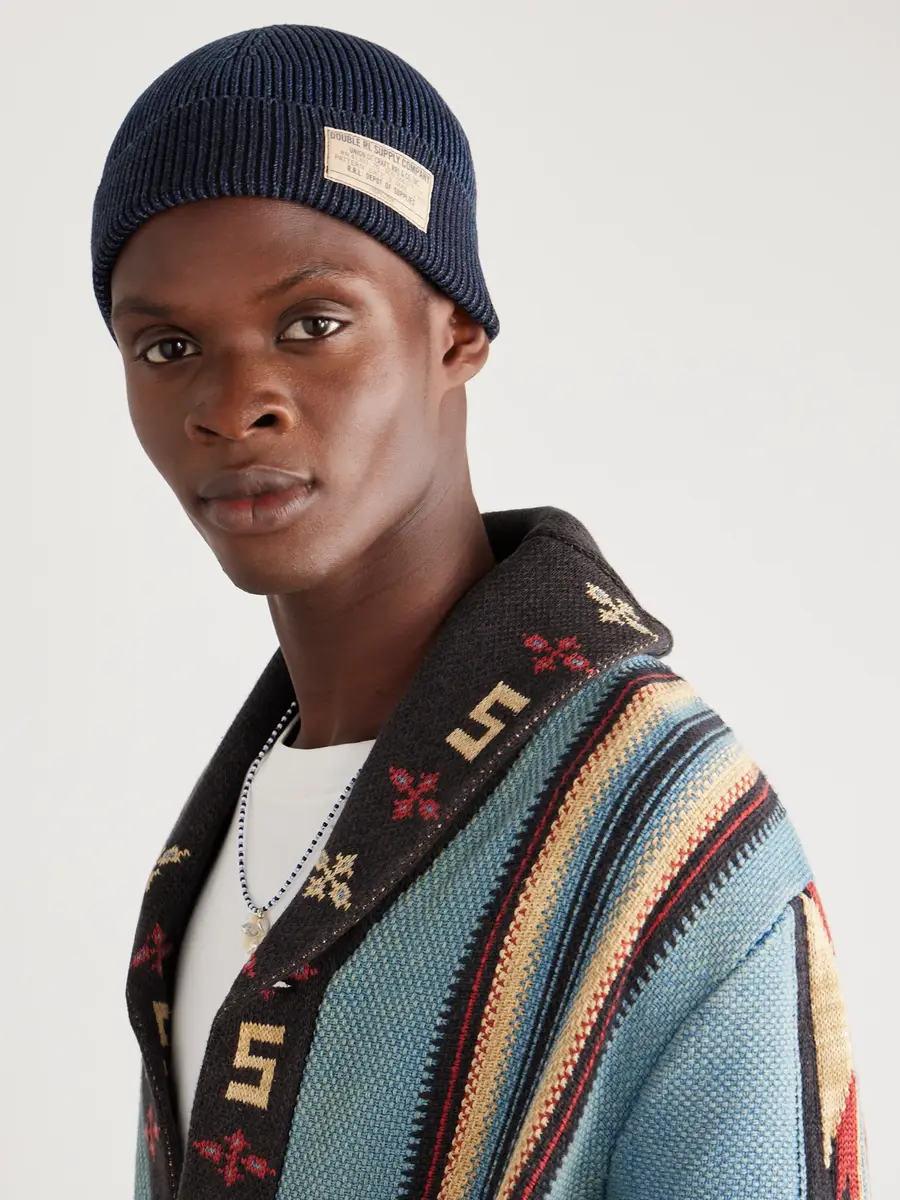 RRL Logo-Appliquéd Ribbed Cotton Beanie - Men | Thumbnail 2 RRL Logo-Appliquéd Ribbed Cotton Beanie - Men | Thumbnail 2