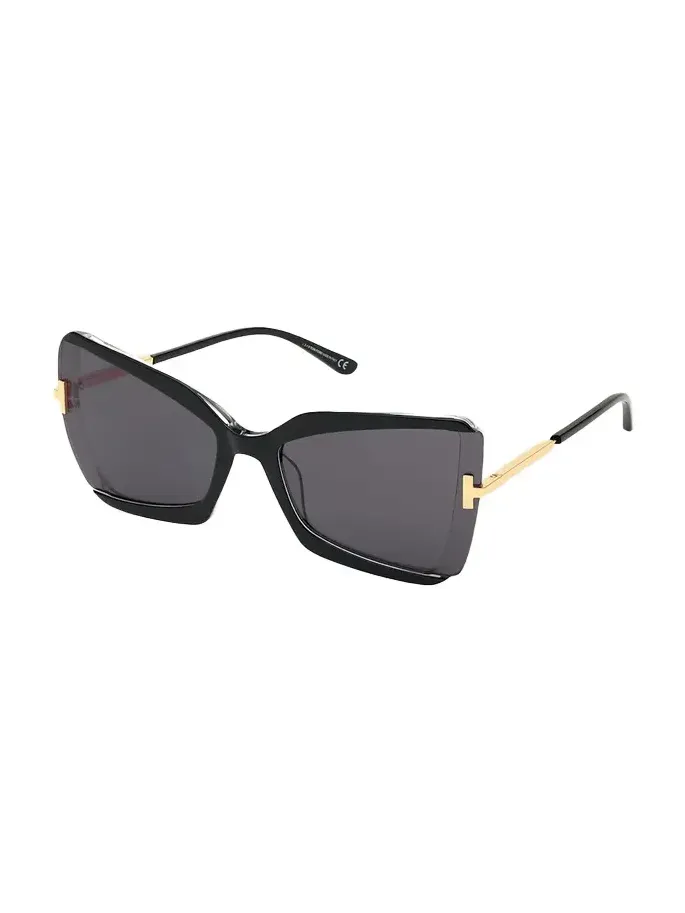 Tom Ford Gia Semi-Rimless Butterfly Sunglasses