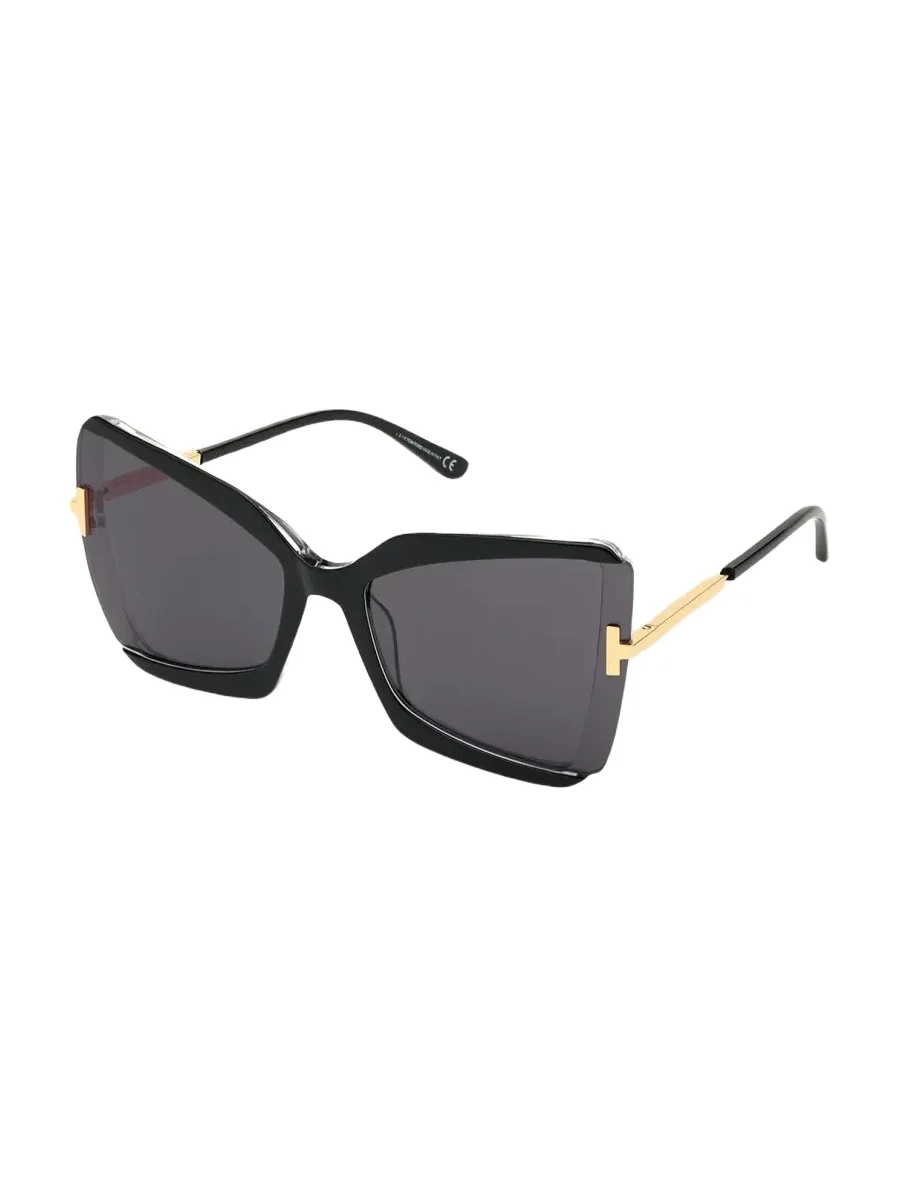 Tom Ford Gia Semi-Rimless Butterfly Sunglasses