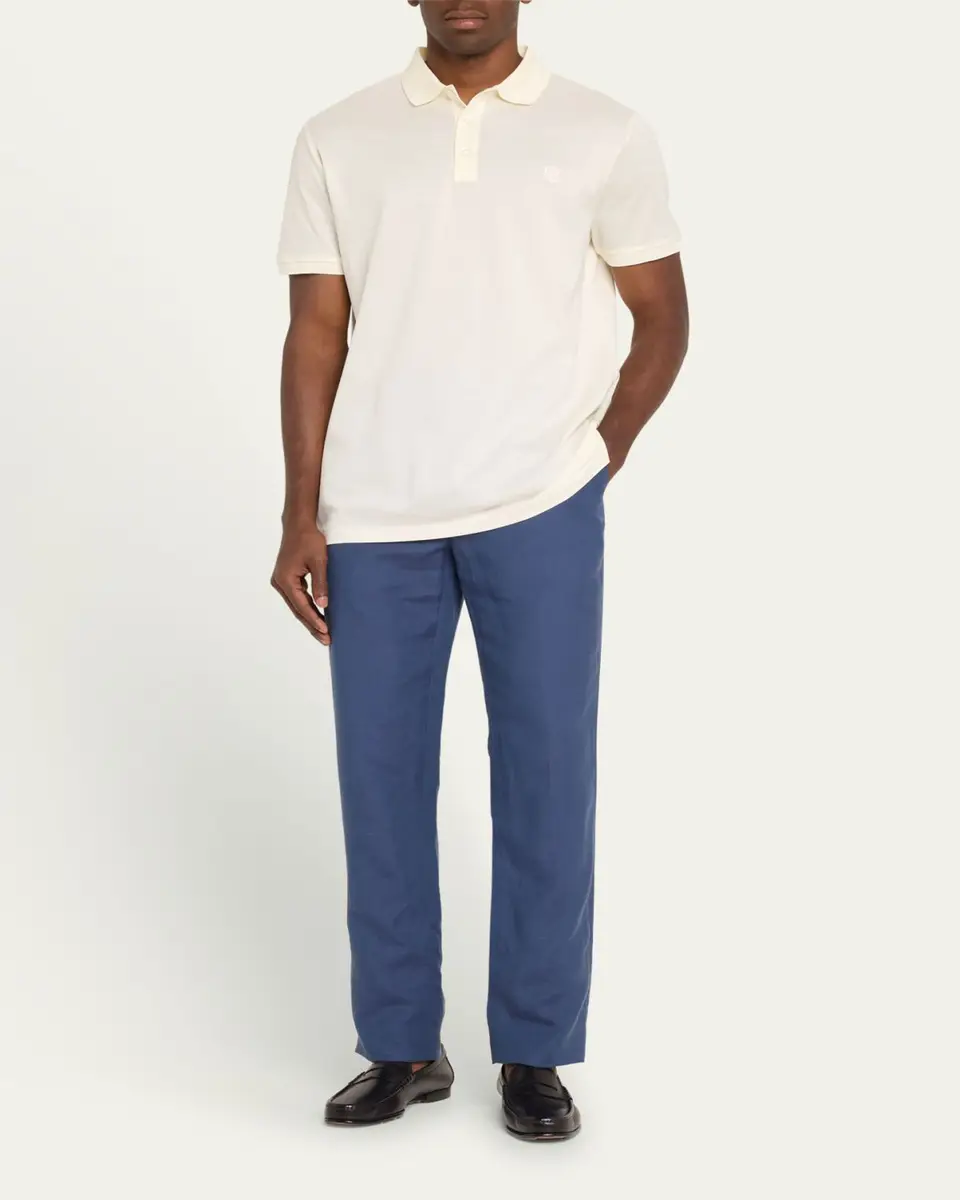 Ralph Lauren Purple Label Men's Custom Slim Fit Piqué Polo Shirt | Thumbnail 2 Ralph Lauren Purple Label Men's Custom Slim Fit Piqué Polo Shirt | Thumbnail 2