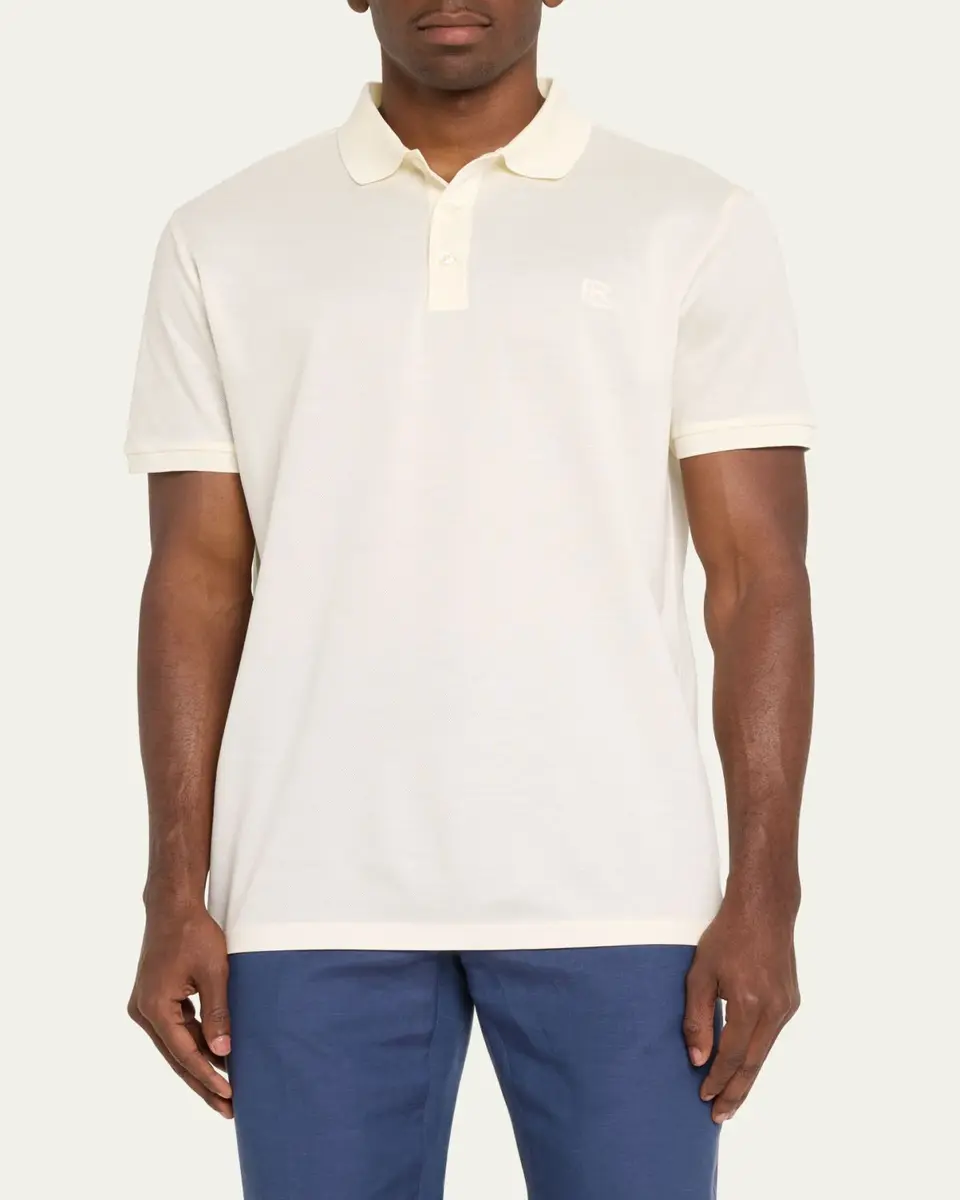 Ralph Lauren Purple Label Men's Custom Slim Fit Piqué Polo Shirt | Thumbnail 4 Ralph Lauren Purple Label Men's Custom Slim Fit Piqué Polo Shirt | Thumbnail 4