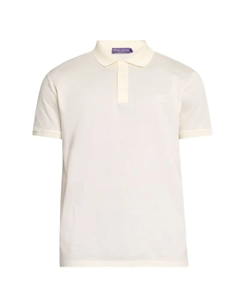Ralph Lauren Purple Label Men's RL Pique Polo Shirt | Image 1 Ralph Lauren Purple Label Men's RL Pique Polo Shirt | Image 1