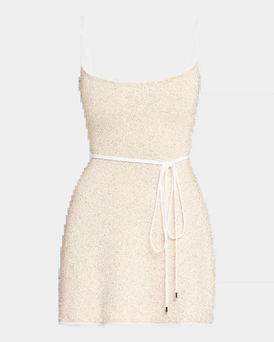 Retrofête Gisele Metallic Knit Mini Dress | Thumbnail 2
