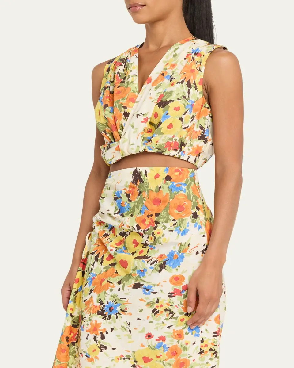 A.L.C. Brooklyn Floral Crop Top | Thumbnail 4