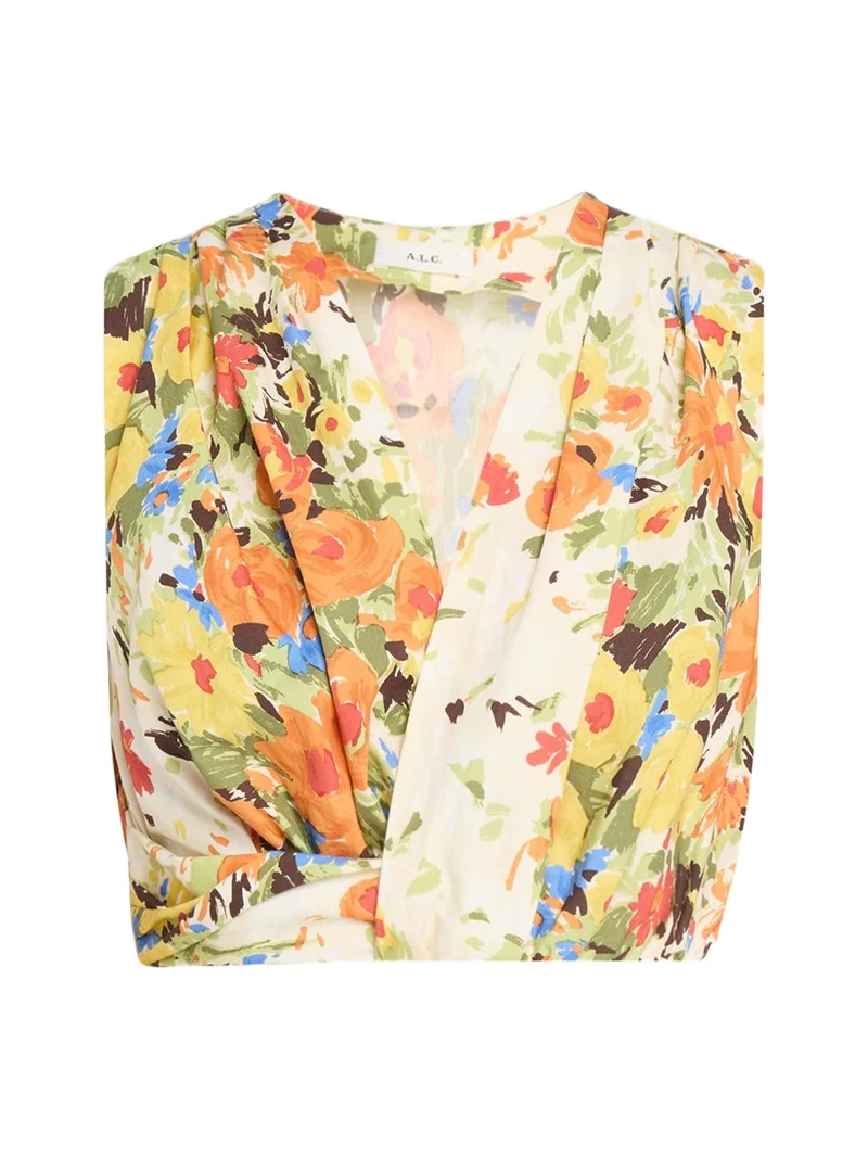 A.L.C. Brooklyn Floral Crop Top
