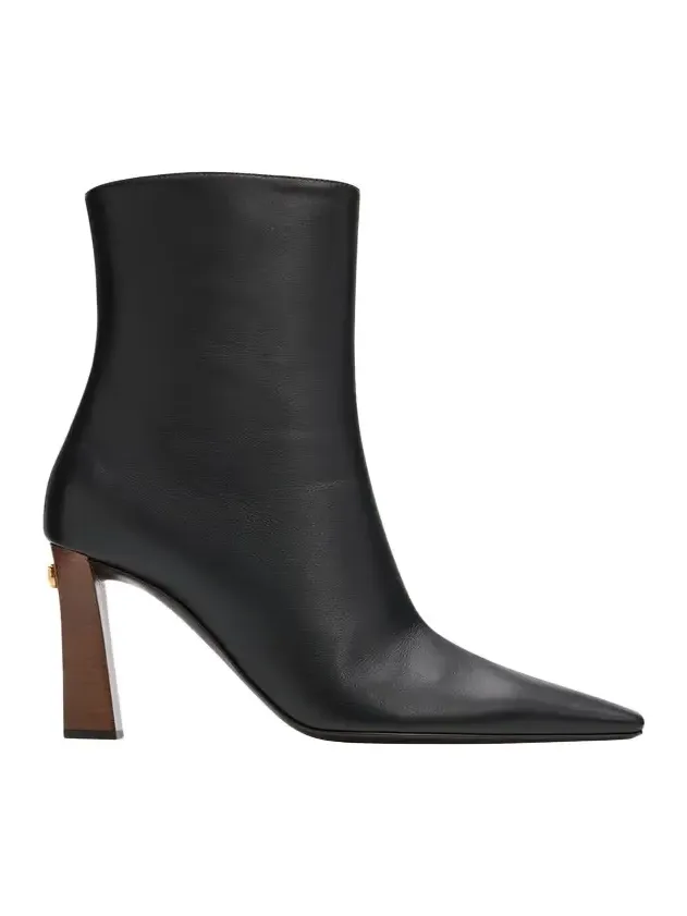 90mm Stretch Leather Ankle Booties 90mm Stretch Leather Ankle Booties