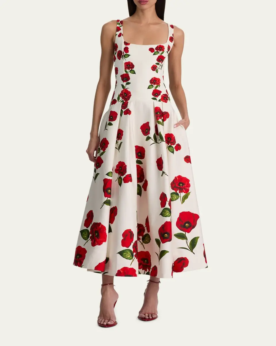 Alice + Olivia Adley Drop-Waist Maxi Dress | Thumbnail 2