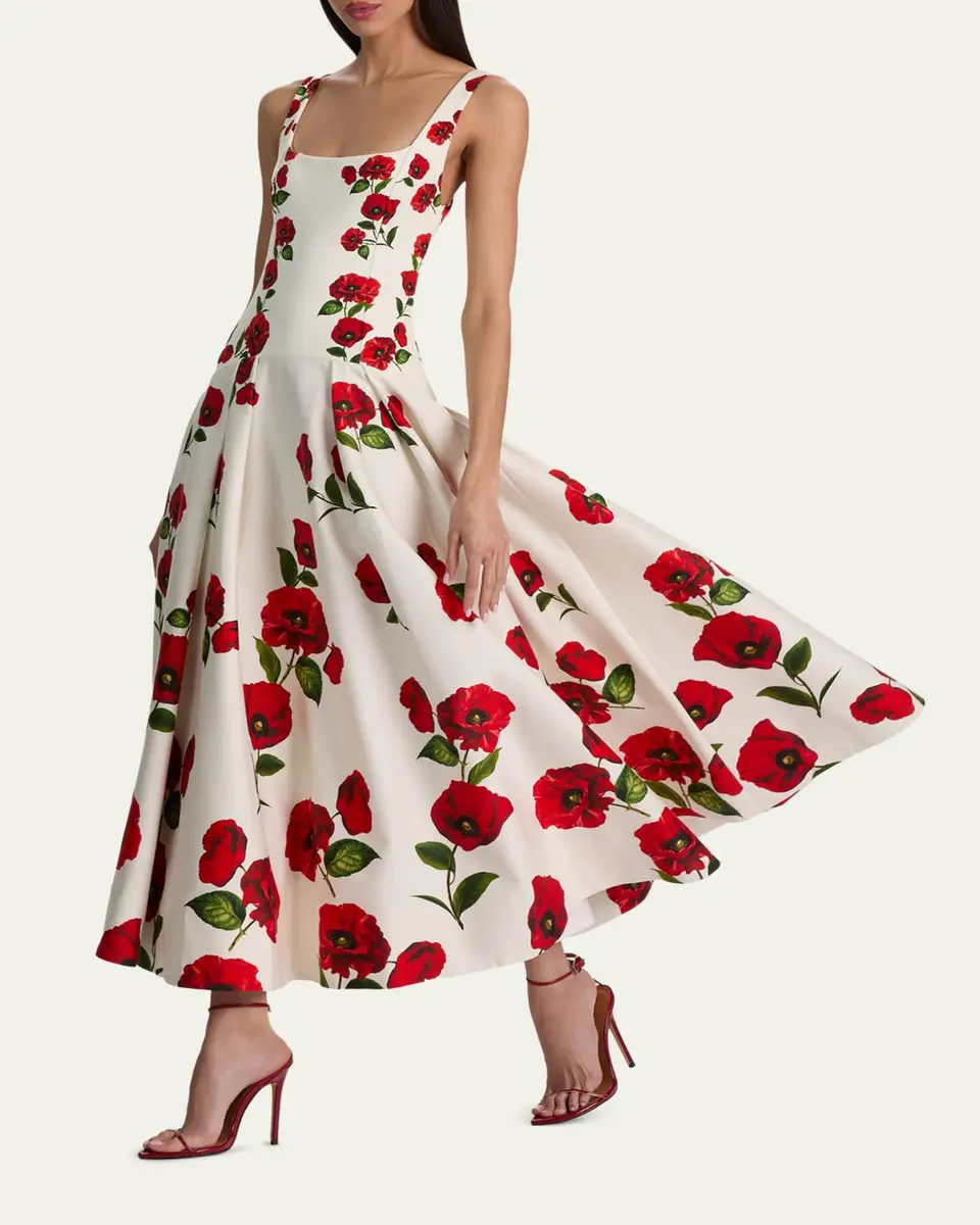 Alice + Olivia Adley Drop-Waist Maxi Dress | Thumbnail 4