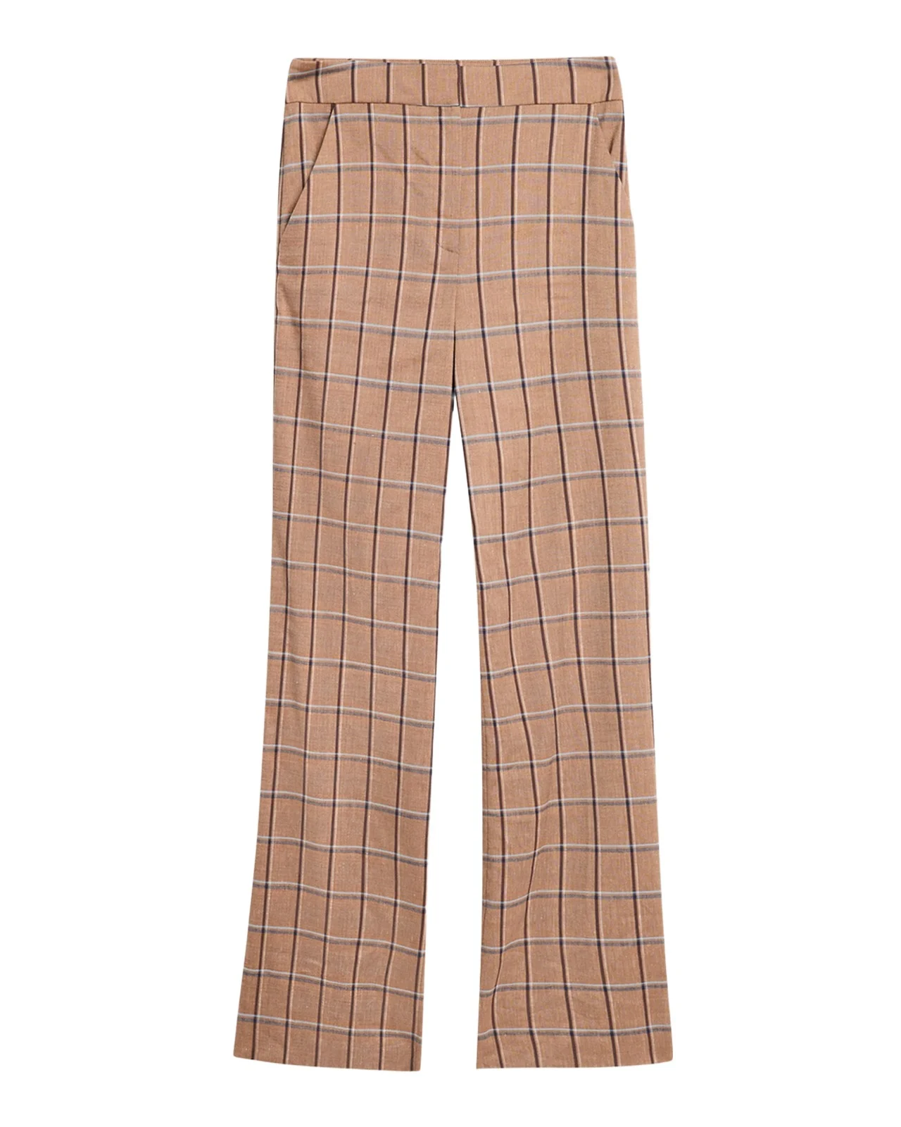 Veronica Beard Tonelli Plaid Wide-Leg Pants