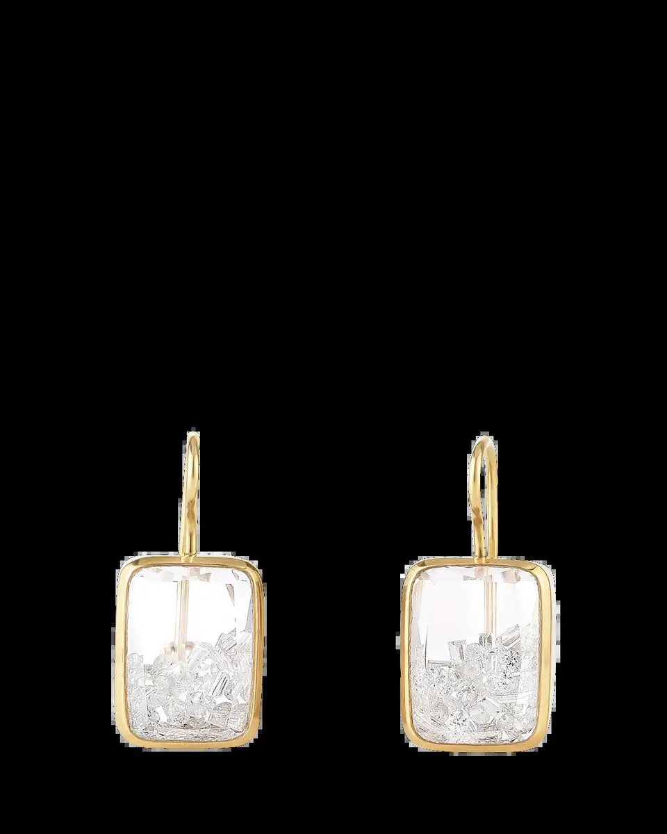 MORITZ GLIK Yellow Gold Diamonds in White Sapphire Kaleidoscope Shaker Drop Earrings | Thumbnail 2 MORITZ GLIK Yellow Gold Diamonds in White Sapphire Kaleidoscope Shaker Drop Earrings | Thumbnail 2