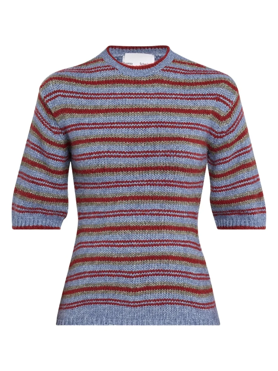 Dana Striped Short-Sleeve Sweater