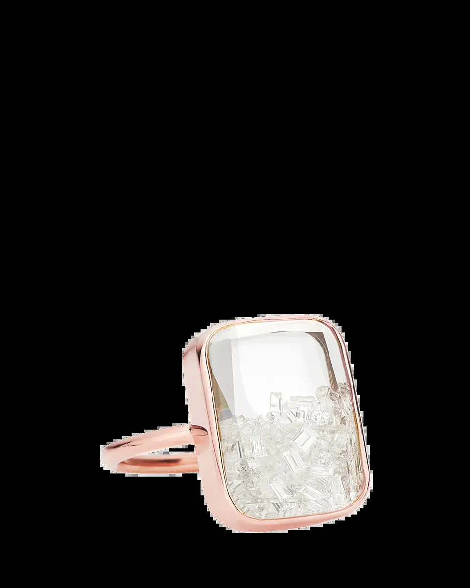 MORITZ GLIK 18K Rose Gold Ten Fourteen Diamond Ring with Kaleidoscope Shaker | Thumbnail 2