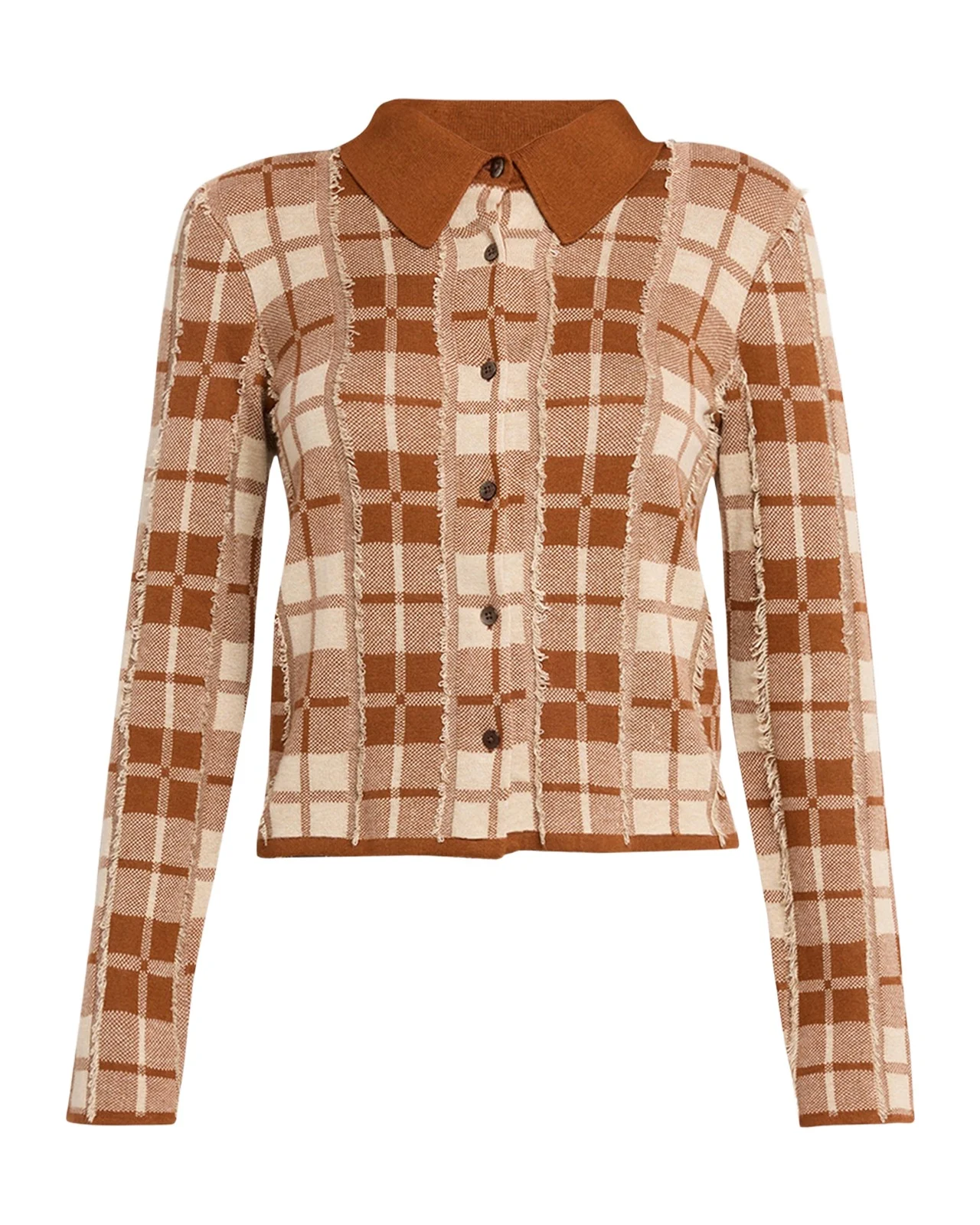 Fringe Plaid Elle Shirt Fringe Plaid Elle Shirt