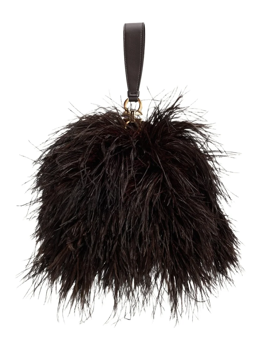 Feather Evening Clutch Bag