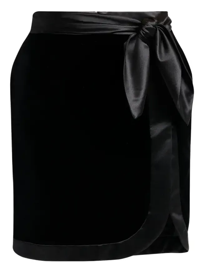 Wrap Skirt in Velvet and Satin Wrap Skirt in Velvet and Satin