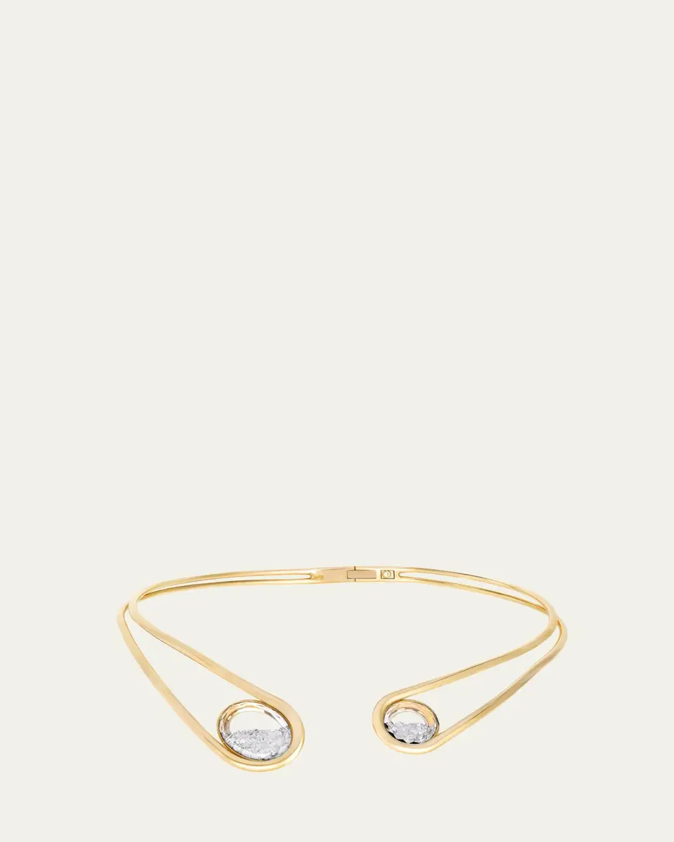 MORITZ GLIK 18K Yellow Gold Cascavel Choker Necklace with Diamonds and Kaleidoscope Shakers | Thumbnail 3 MORITZ GLIK 18K Yellow Gold Cascavel Choker Necklace with Diamonds and Kaleidoscope Shakers | Thumbnail 3