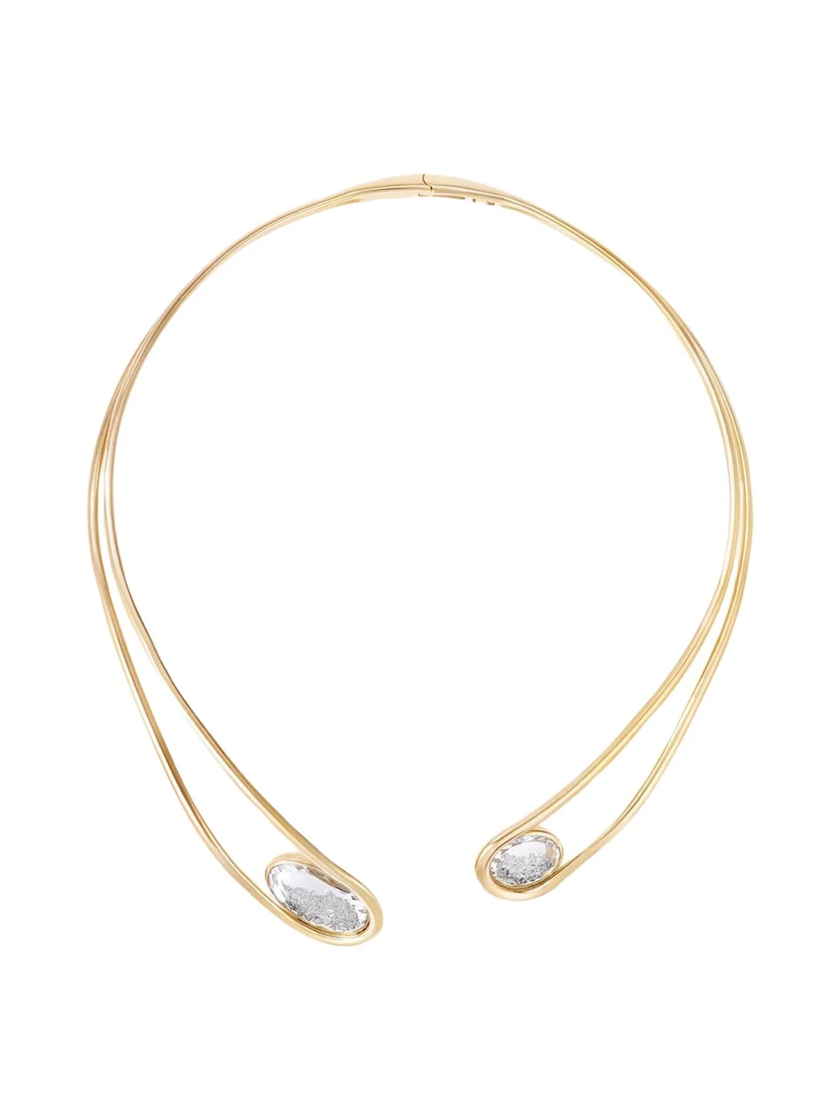 18K Yellow Gold Cascavel Choker Necklace with Diamonds and Kaleidoscope Shakers 18K Yellow Gold Cascavel Choker Necklace with Diamonds and Kaleidoscope Shakers
