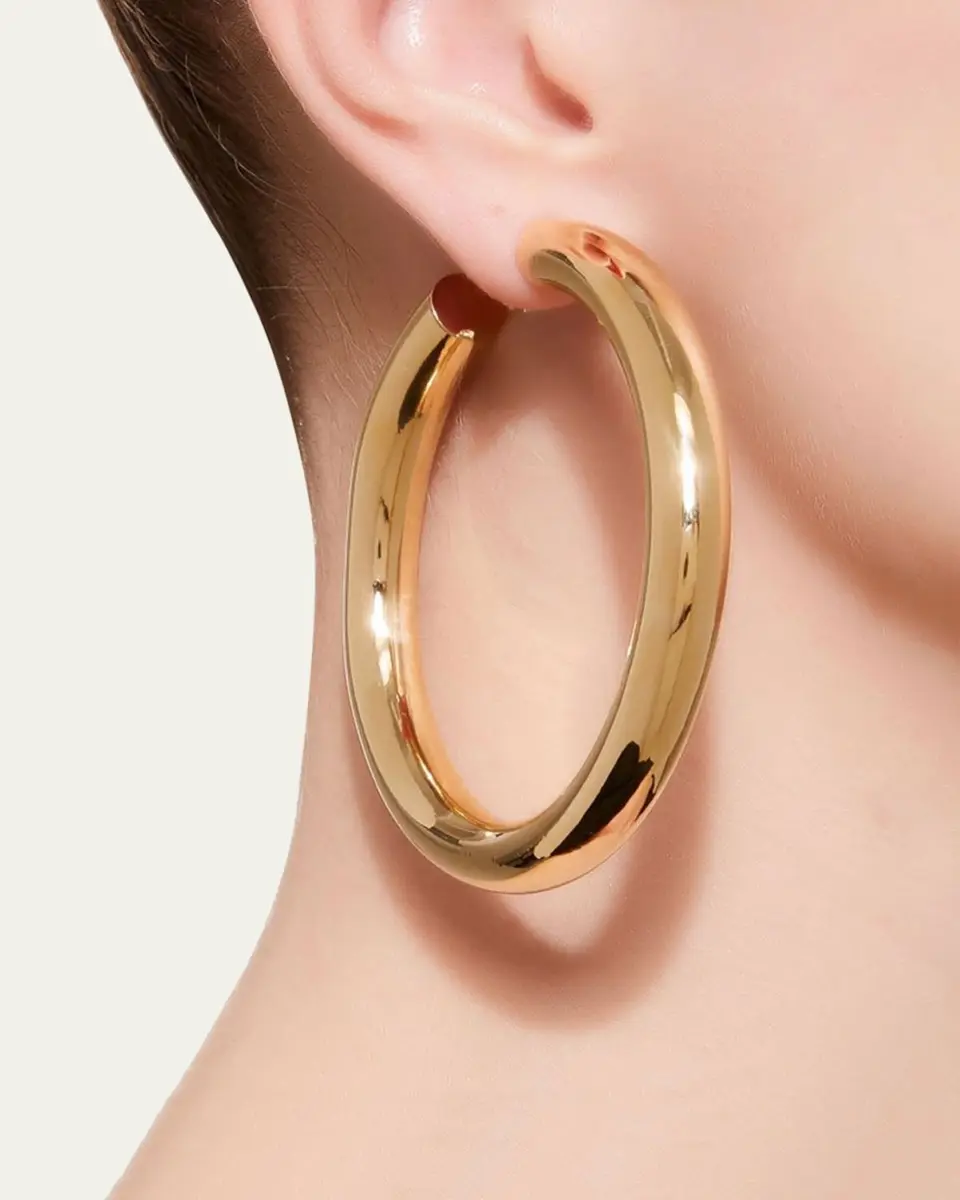 FARAONE MENNELLA by R.F.M.A.S. 18K Yellow Gold Large Barbarella Hoop Earrings | Thumbnail 3 FARAONE MENNELLA by R.F.M.A.S. 18K Yellow Gold Large Barbarella Hoop Earrings | Thumbnail 3