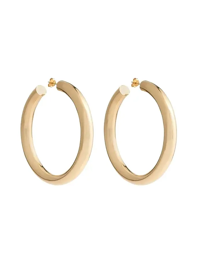 FARAONE MENNELLA by R.F.M.A.S. 18K Yellow Gold Large Barbarella Hoop Earrings