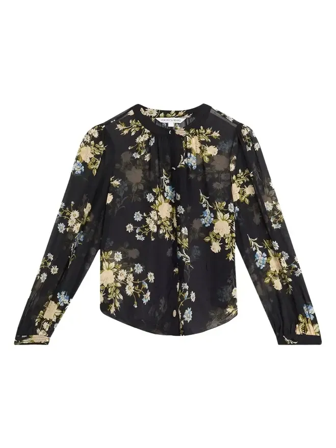 Ashlynn Floral Silk Blouse Ashlynn Floral Silk Blouse