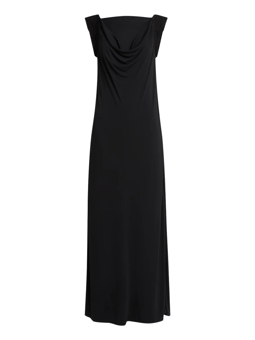 Bottega Veneta Intrecciato-Trim Draped Crepe Jersey Maxi Dress