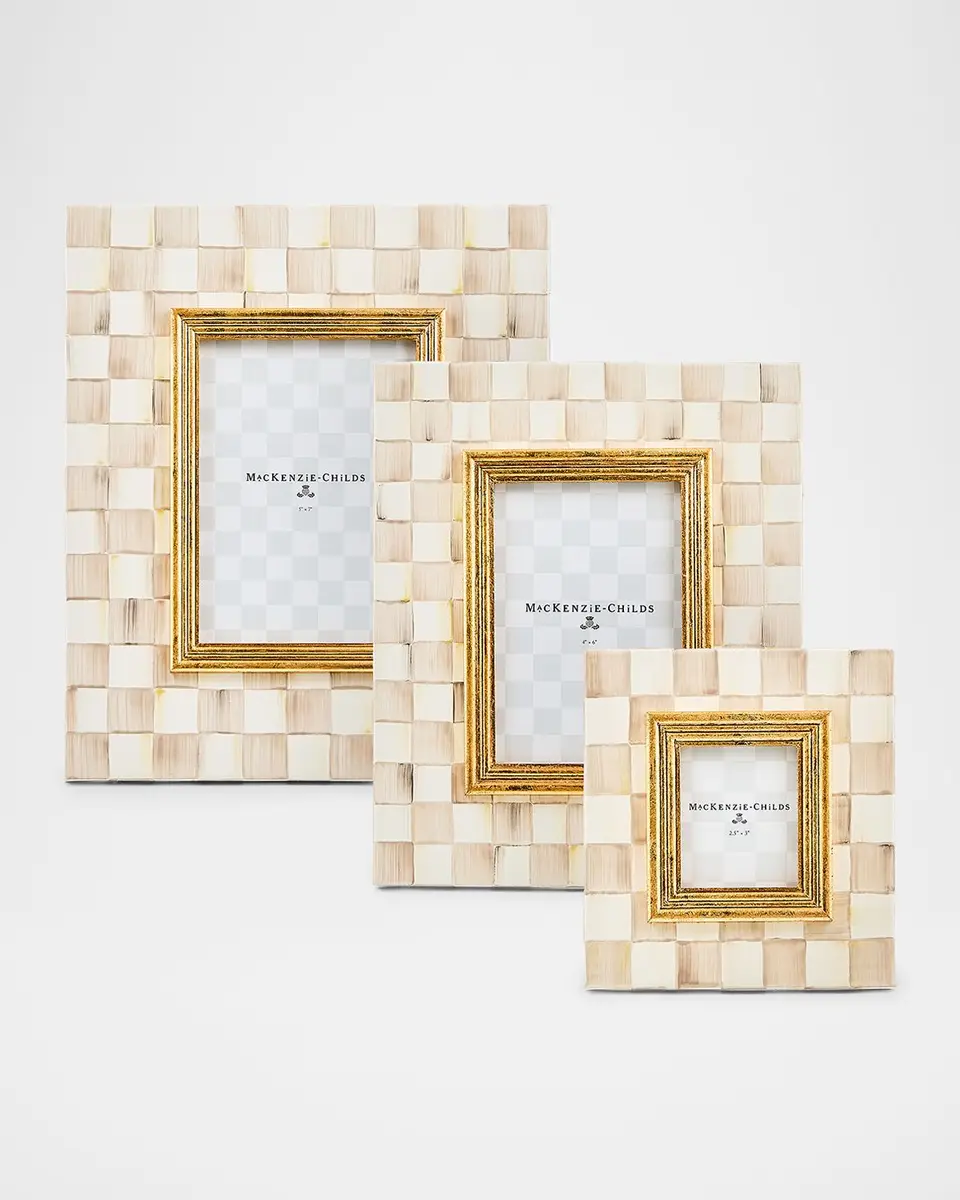MacKenzie-Childs Mocha Check Frame, 4" x 6" | Thumbnail 4 MacKenzie-Childs Mocha Check Frame, 4" x 6" | Thumbnail 4