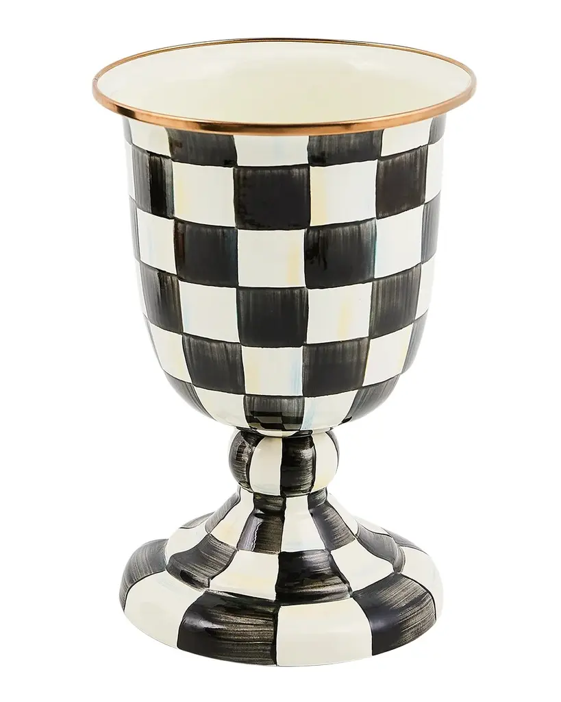 MacKenzie-Childs Courtly Check Pedestal Vase