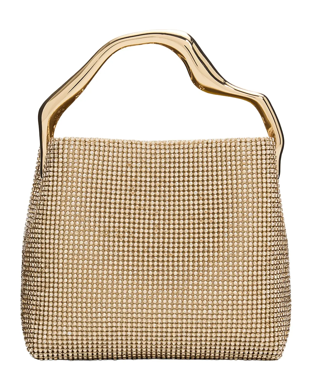 Solene Mini Rhinestone Sculptural Top-Handle Bag