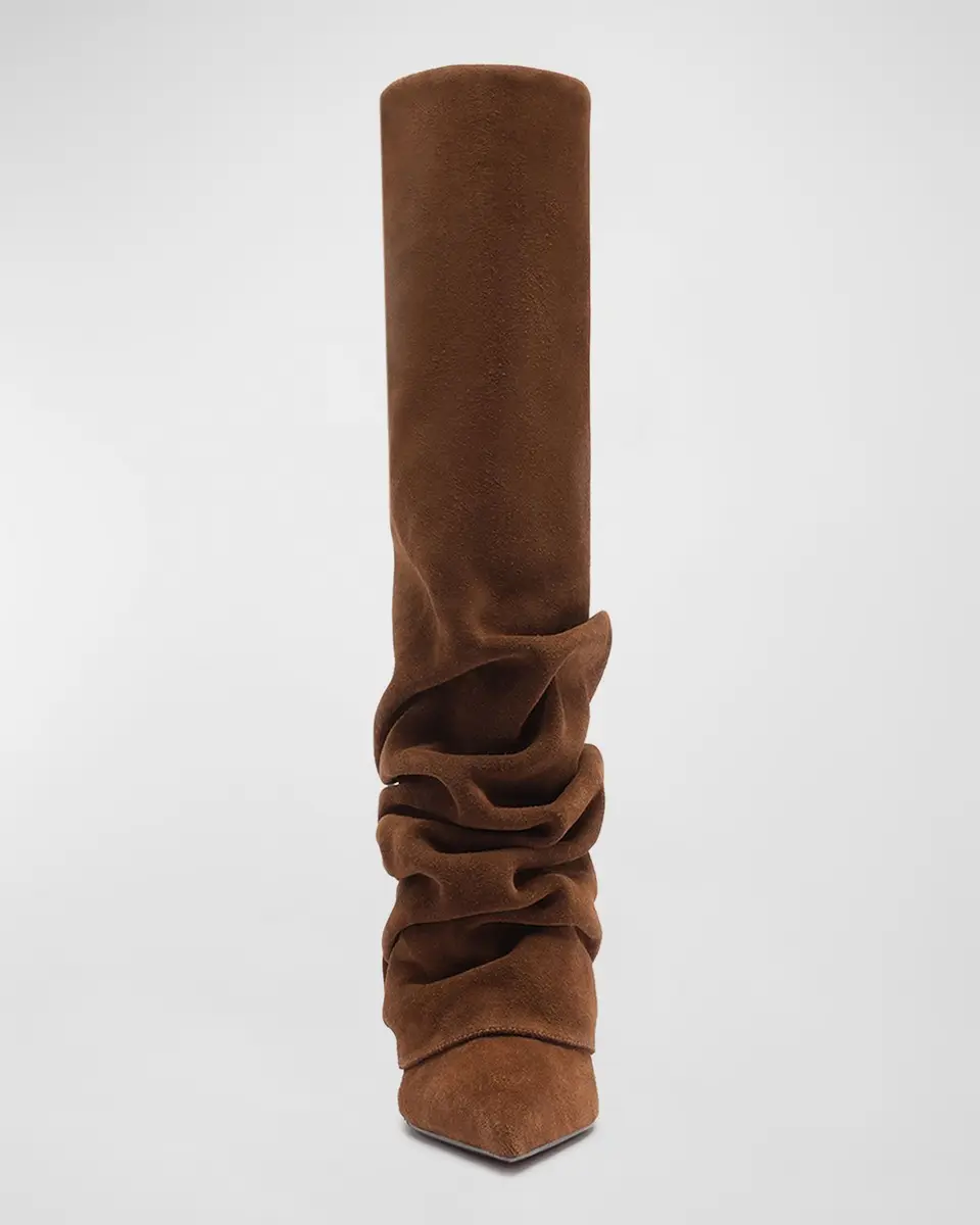 Schutz Mikki Up Cloak Draped Suede Knee-High Boots | Thumbnail 3 Schutz Mikki Up Cloak Draped Suede Knee-High Boots | Thumbnail 3