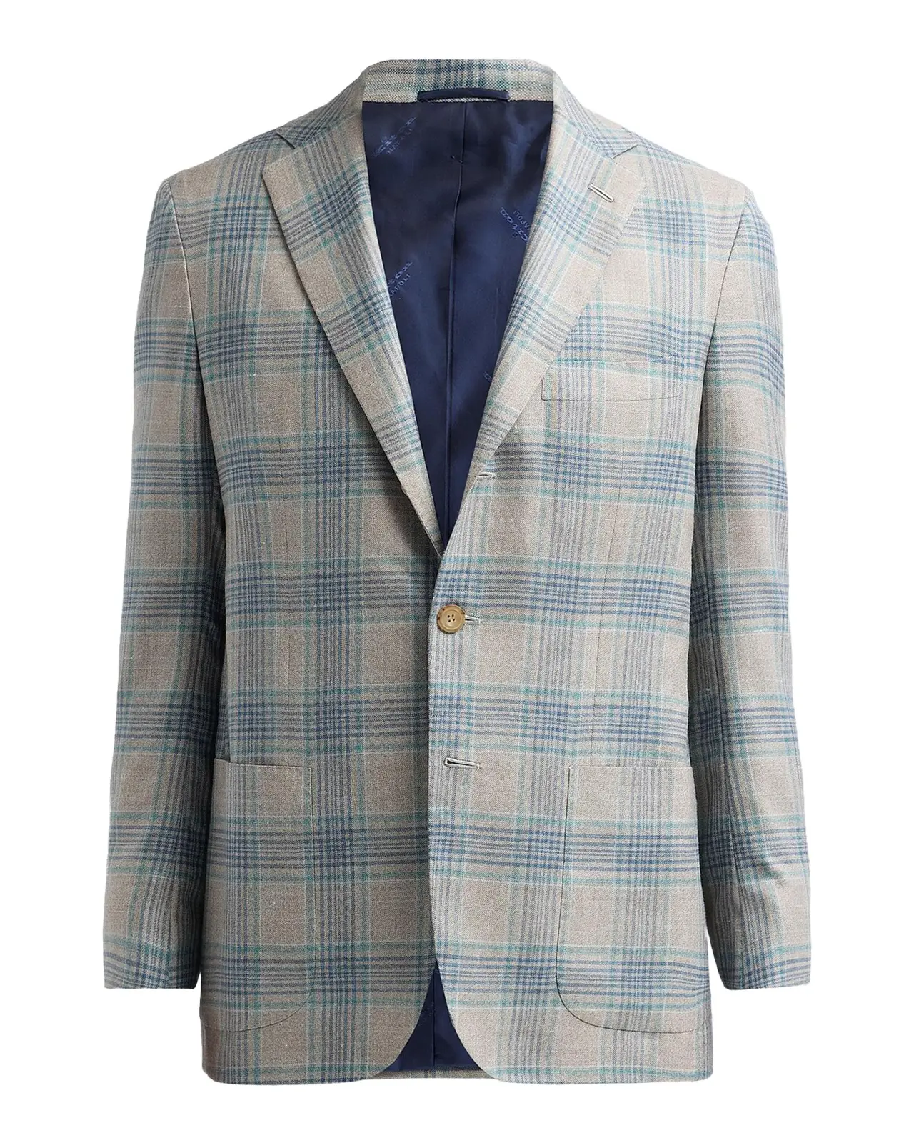 Men's Cashmere Plaid Single-Breasted Sport Coat Men's Cashmere Plaid Single-Breasted Sport Coat