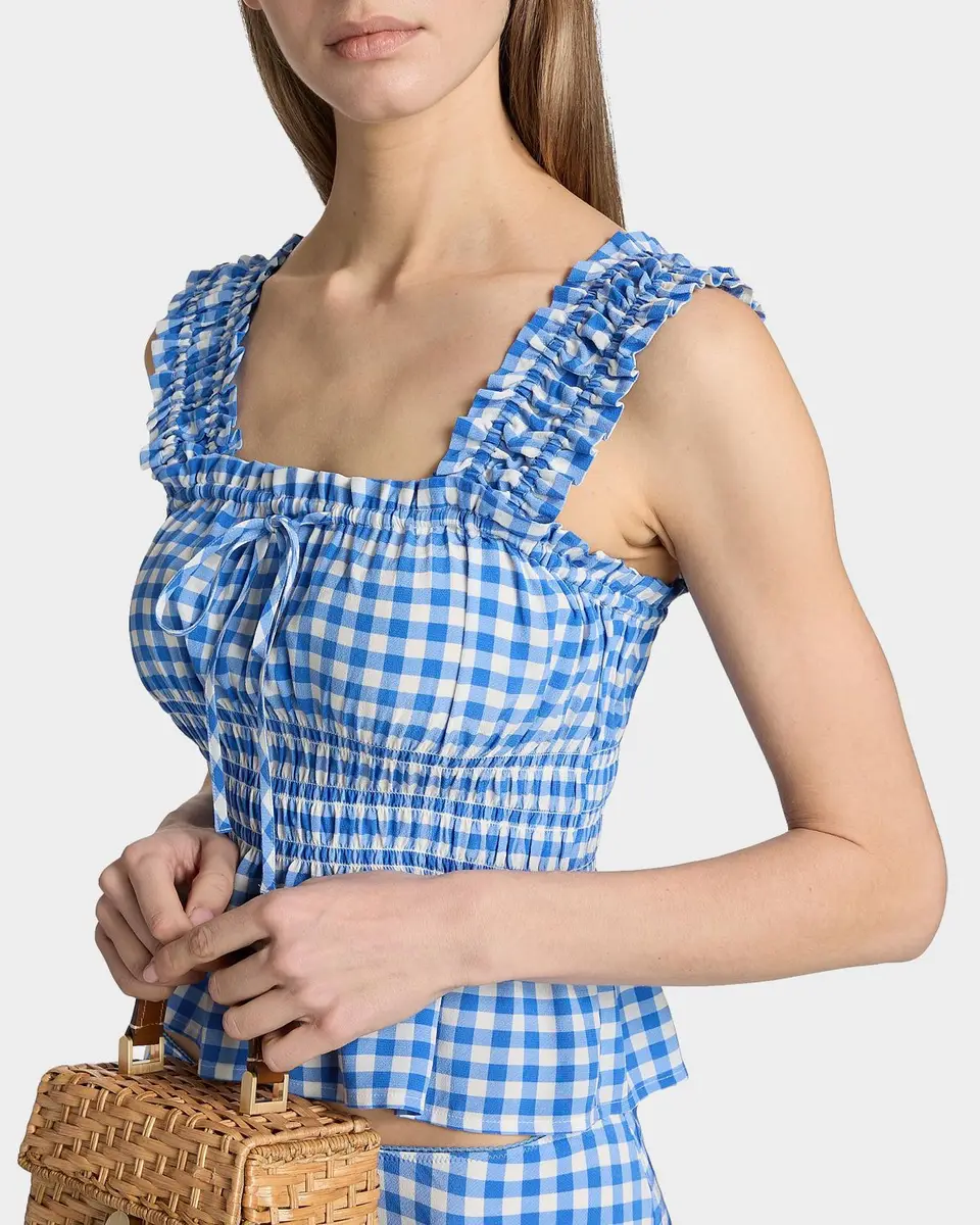 RAILS Donna Peplum-Waist Sleeveless Gingham Crop Top | Thumbnail 5 RAILS Donna Peplum-Waist Sleeveless Gingham Crop Top | Thumbnail 5