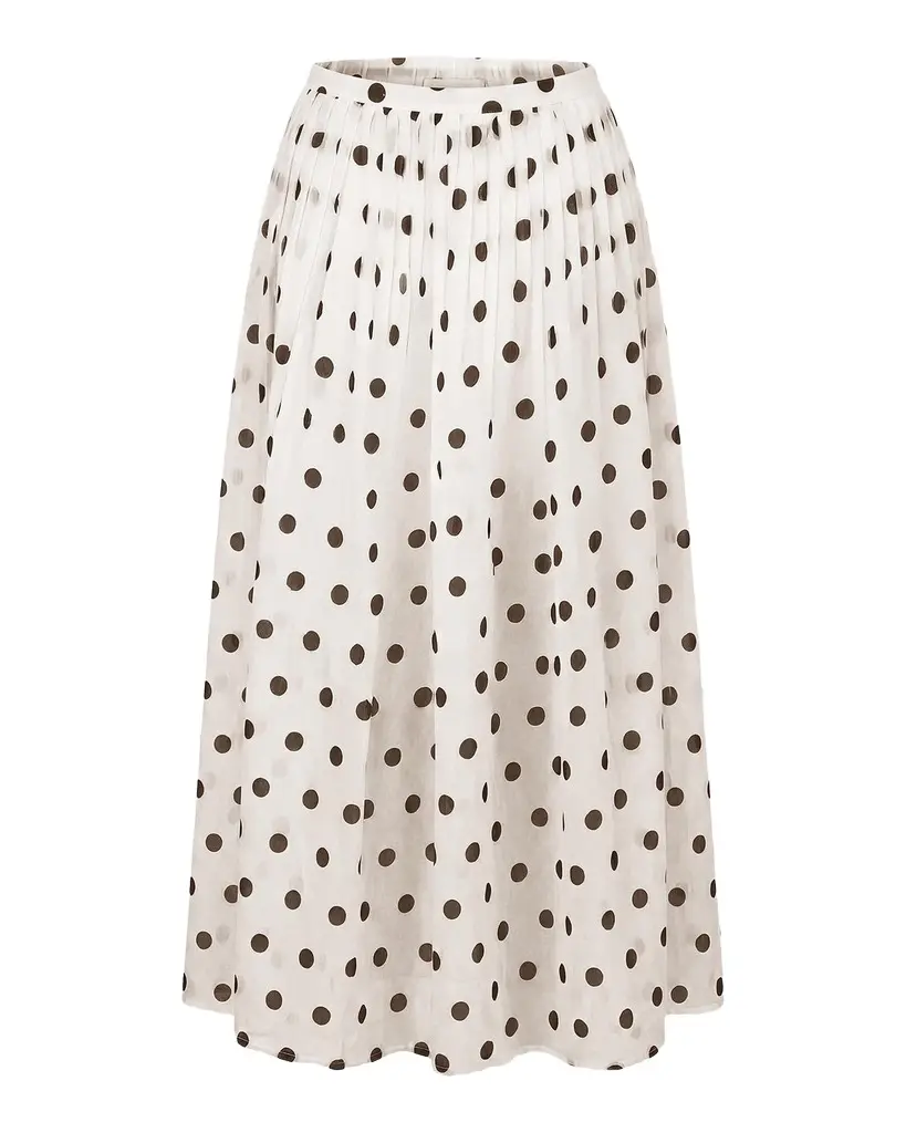 N/NICHOLAS Marit Polka Dot Midi Skirt