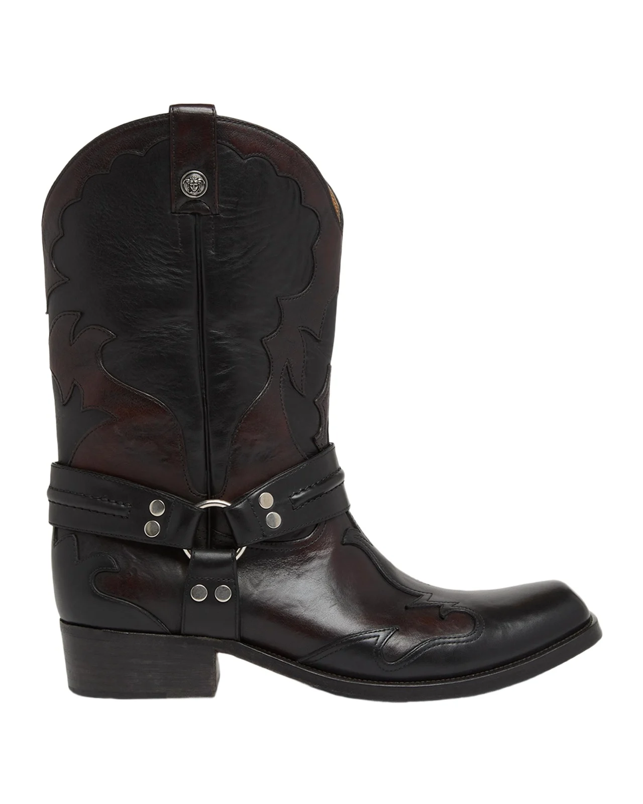Versace Men's Nubuck Leather Western Boots