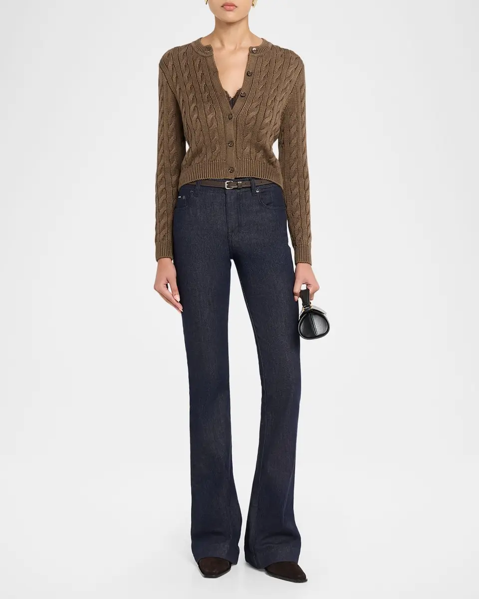 Ralph Lauren Collection Cable-Knit Silk-Blend Cropped Cardigan | Thumbnail 2 Ralph Lauren Collection Cable-Knit Silk-Blend Cropped Cardigan | Thumbnail 2