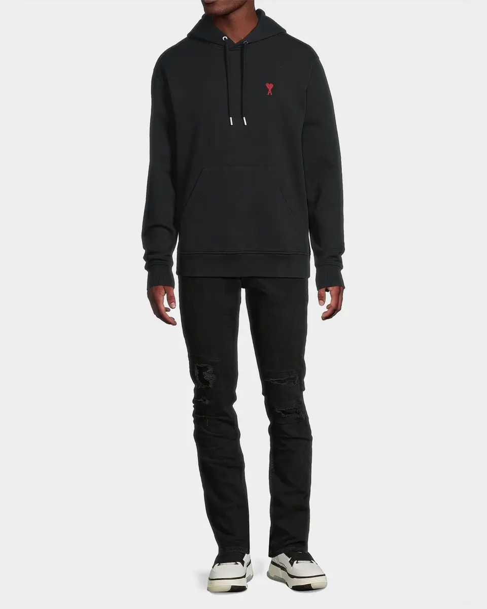 AMI PARIS Men's Ami De Coeur Cotton Hoodie | Thumbnail 2 AMI PARIS Men's Ami De Coeur Cotton Hoodie | Thumbnail 2
