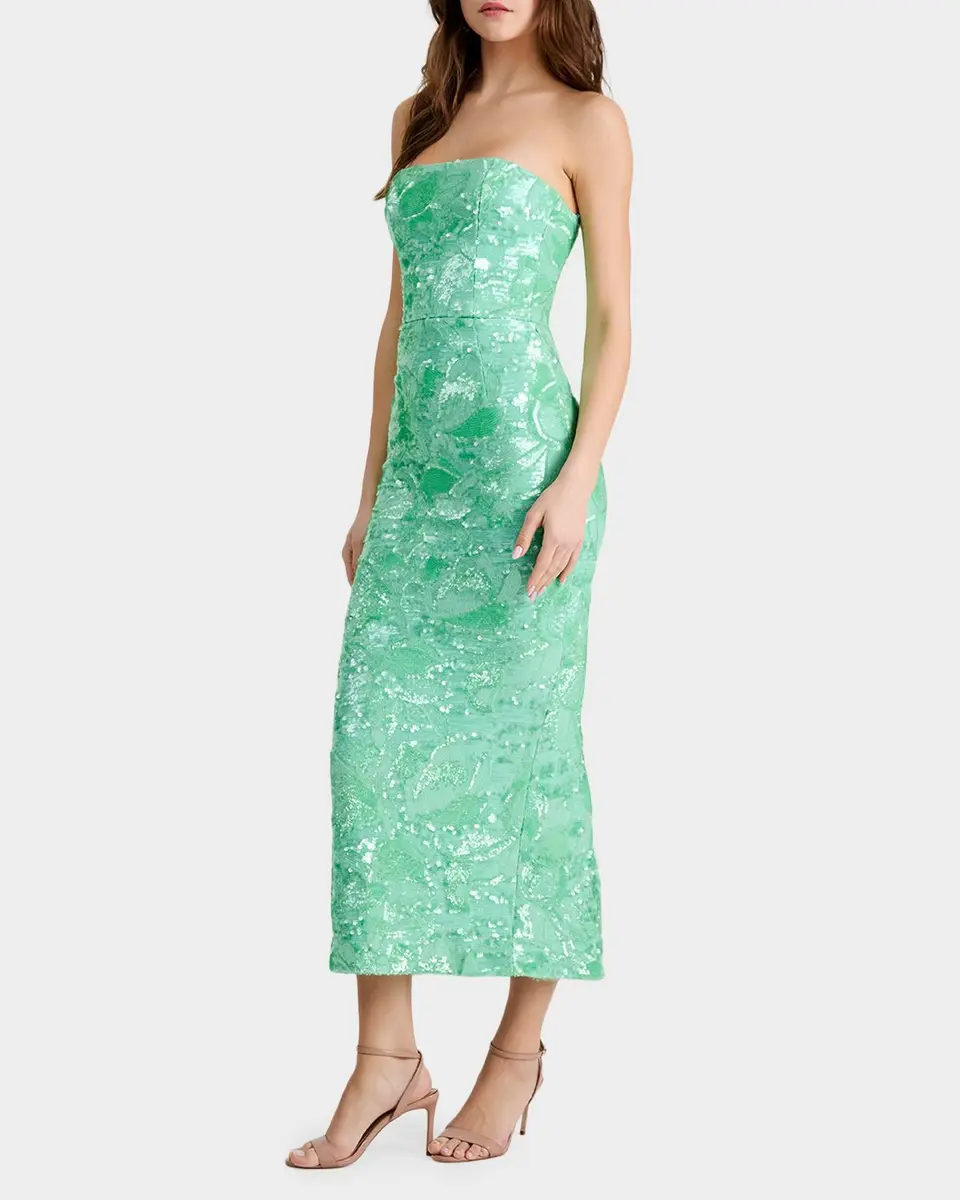 HELSI Leslie Strapless Sequin Column Gown | Thumbnail 4