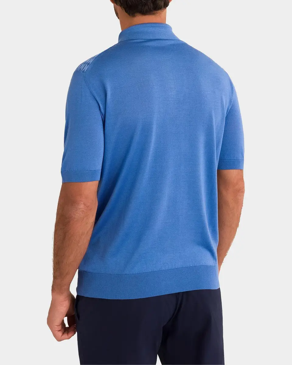 Stefano Ricci Men's Geometric Knit Quarter-Zip Polo Shirt | Thumbnail 2 Stefano Ricci Men's Geometric Knit Quarter-Zip Polo Shirt | Thumbnail 2