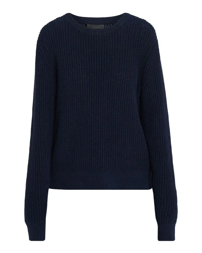 Nili Lotan Tarik Cotton-Silk English Rib Crewneck Sweater | Image 1 Nili Lotan Tarik Cotton-Silk English Rib Crewneck Sweater | Image 1