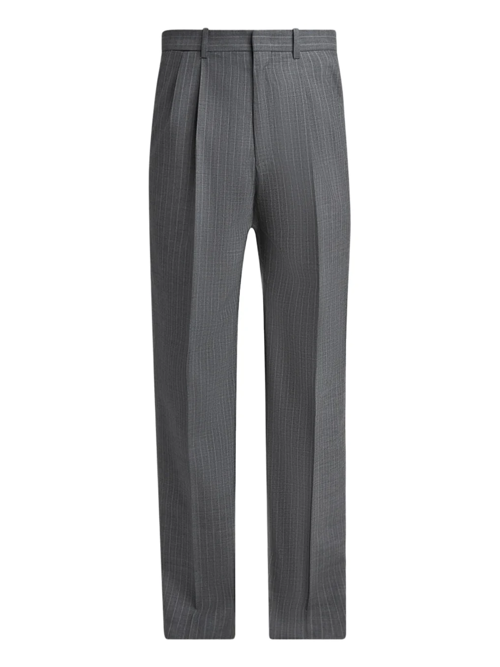 Men's Pinstripe Wool Straight-Leg Trousers Men's Pinstripe Wool Straight-Leg Trousers