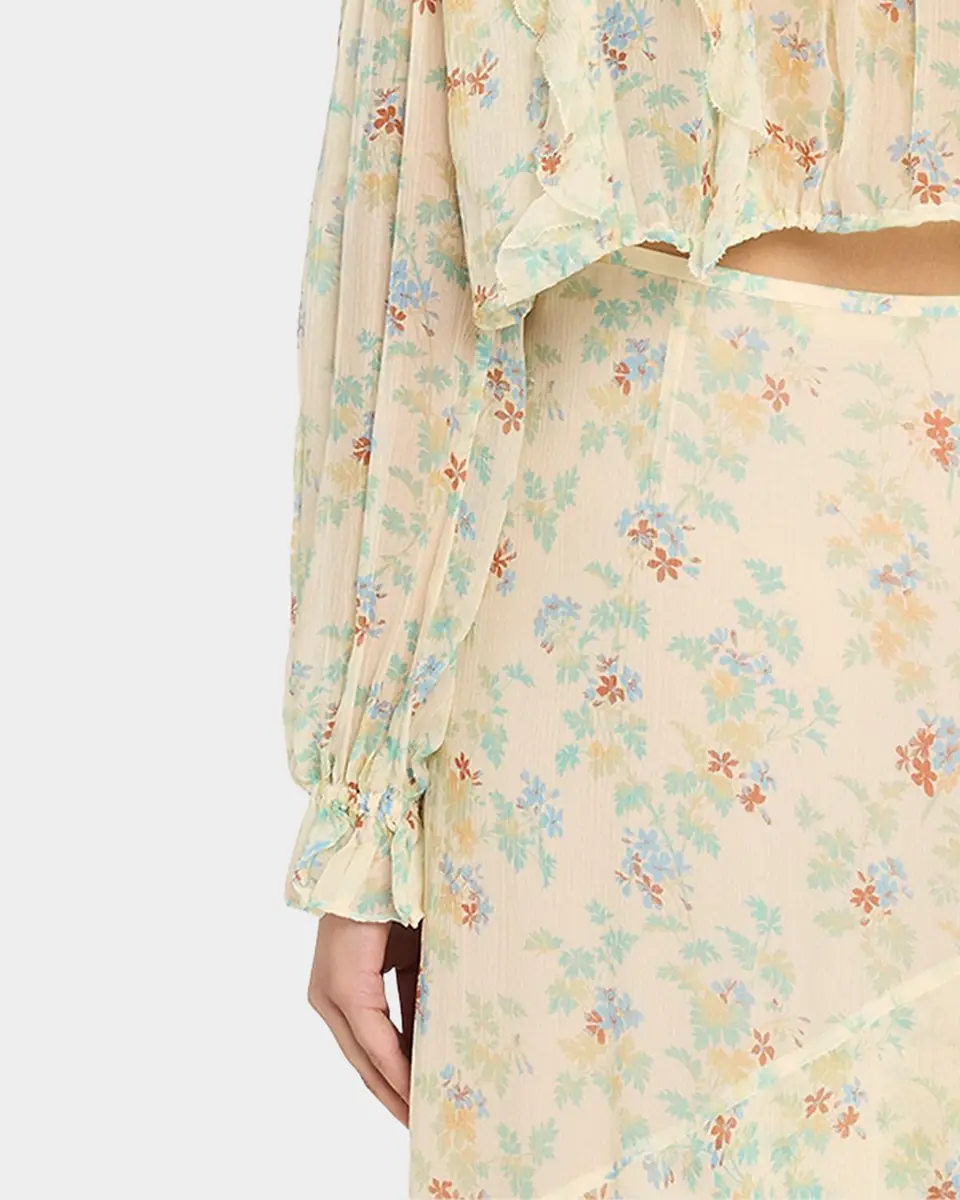 Ulla Johnson Delfina Long-Sleeve Silk Chiffon Blouse | Thumbnail 5