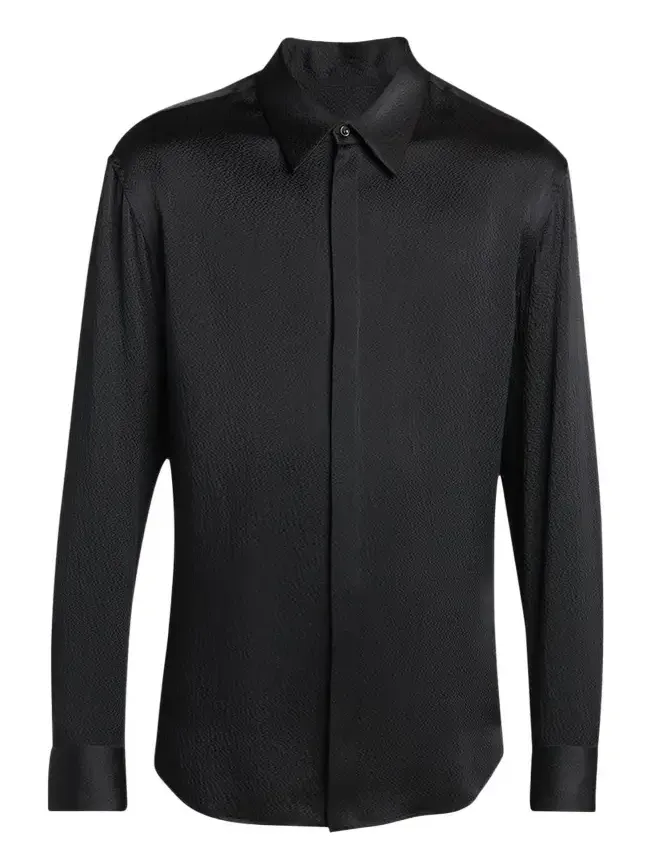 Men's Printed Silk Button-Front Shirt Men's Printed Silk Button-Front Shirt