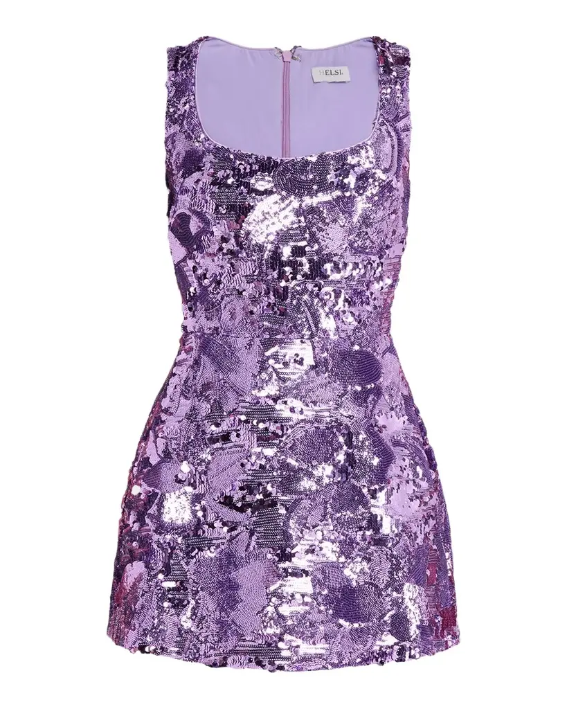 HELSI Greta Sequin Sleeveless Mini Dress | Image 1 HELSI Greta Sequin Sleeveless Mini Dress | Image 1